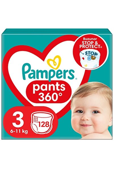 Pampers Pantaloni 360, Mărimea 3 (6-11 kg), 128 bucăți