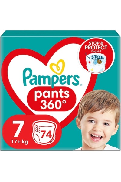 Pampers Scutece pantaloni mărimea 7 (17+ kg), 74 buc