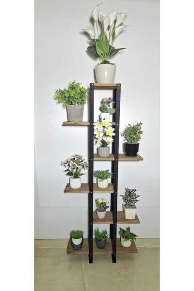 KOVANCI MARANGOZ DEDE 145 CM AHŞAP DEKORATİF SAKSILI ÇİÇEKLİK SAKSI STANDI