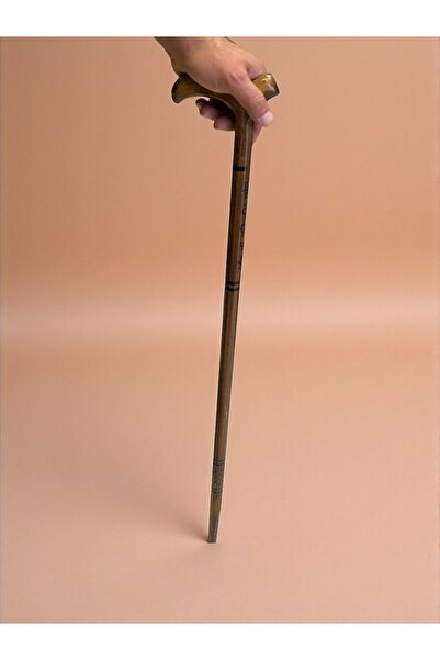 Hac AVM Ahşap İşlemeli Çam Ağacı Baston – El Yapımı Şık ve Dayanıklı Baston M...