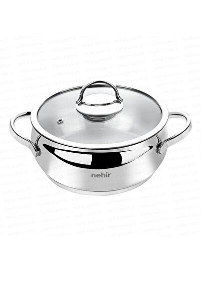 Nehir Silver 16 cm Deep Saucepan - Stainless Steel Saucepan