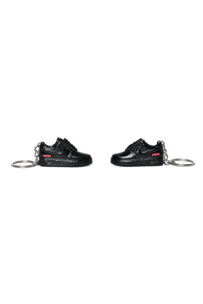 Supreme x Air Force 1 Low "Black" Set Brelocuri