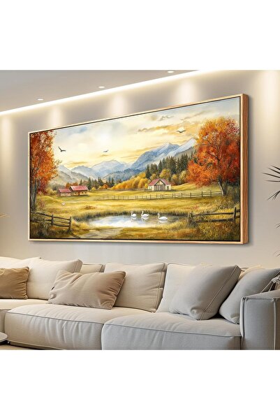 ALAYRA International لوحة فنية جدارية جميلة من القماش بإطار مقاس 60×120 سم مع...