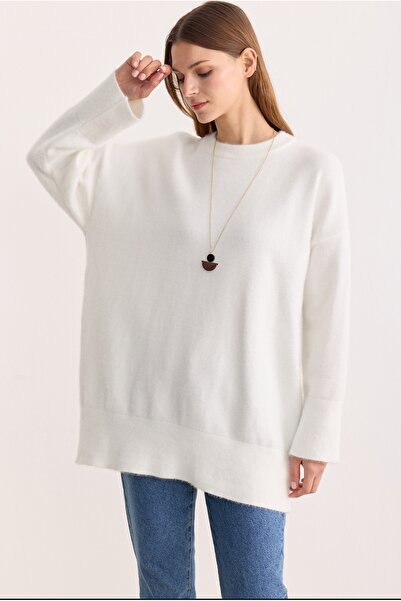 MODA MAÇKA PARK Angora Loose Oversized Sweater Tunic