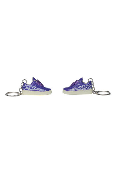 Nike Air Force 1 "Low" '07 QS "Purple Skeleton Halloween" Keychain Set