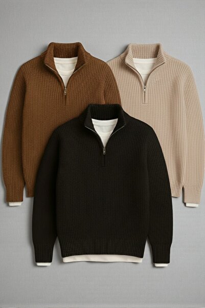 legends butik Pachet avantajos de 3 piese Set de pulovere din tricotaj de iar...