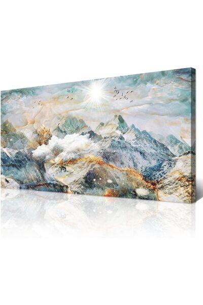 ALAYRA International لوحة فنية جدارية جميلة من القماش بإطار مقاس 60×120 سم مع...