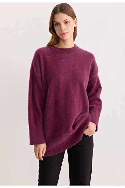 MODA MAÇKA PARK Angora Loose Oversized Sweater Tunic