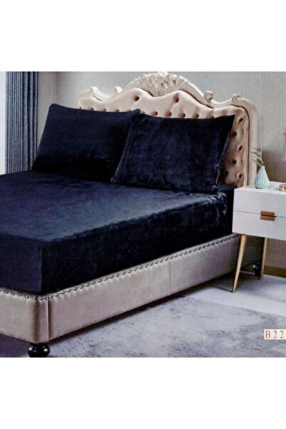 Reiashn Home Velvet Elastic Bed Sheet, Black, Winter, Single and a Half Size,...