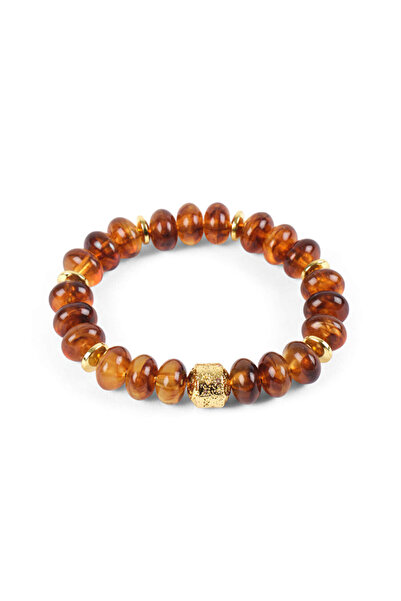 Faik Sönmez Kahve Taşlı Bileklik W26BLK004