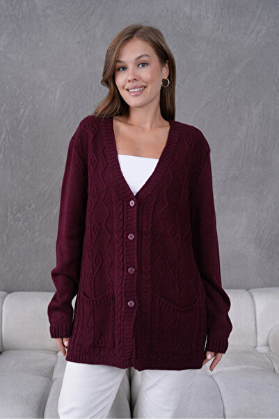 NOBLE STORE Γυναικεία πλεκτά ένδυμα Mother's Triko με λεπτομέρεια τσέπης Μάλλ...