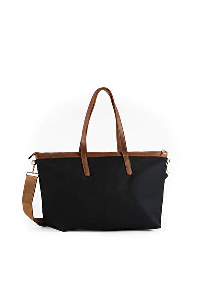 Faik Sönmez Suni Deri Detaylı Tote Bag Çanta Büyük W26CNT008