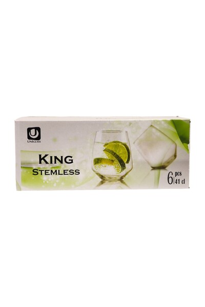King Set of 6 water glasses 410 ml