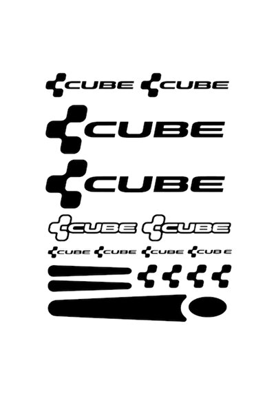 Oracal Cube decorative sticker set for bike or car, black