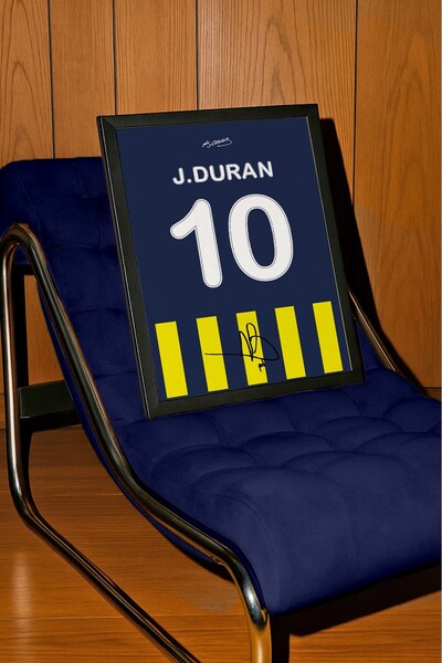 Base Concept Jhon Duran 10 Numara Forma İmzalı İllustrasyon Poster Tablo (Çer...