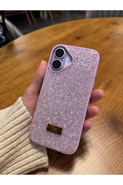 daystar İPhone 17 ile Uyumlu Lila Taşlı Telefon Kılıfı