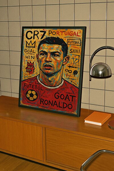 Base Concept Αφίσα με σχέδιο εικονογράφησης CR7 (με πλαίσιο)