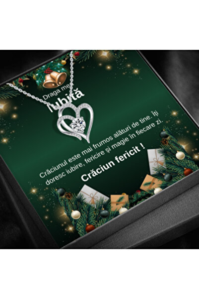 AVAMSI Set Cadou Crăciun Iubita LD747R Colier cu Pandativ Inima Eterna din Ar...