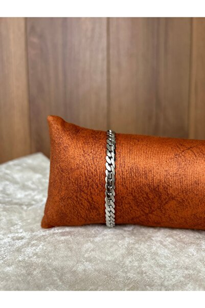 Barışhanesi Unisex Kalın Çelik Düz Zincir / Paslanmaz Çelik Künye(Hediyeli Ür...