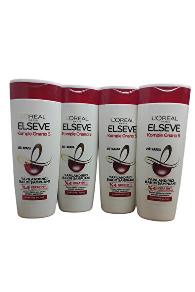 ELSEVE Komple Onarıcı 5 2'si 1 Arada Yapılandırıcı Bakım Şampuanı 360 ml X 4 ...