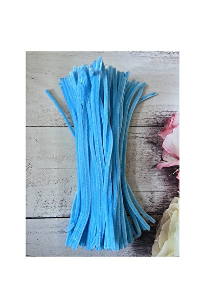 Zedhobi 10 Adet Z2 Bebe Mavi Şönil 30 cm Tüylü Peluş Tel Çiçek Yapımına Okul ...