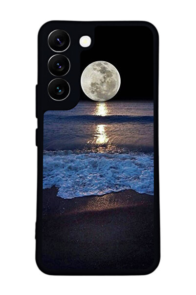 Aksel Kılıf متوافق مع هاتف سامسونج جالاكسي S22 مطبوع ، أسود غير لامع، سيليكون...