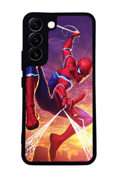 Aksel Kılıf متوافق مع هاتف سامسونج جالاكسي S22 مطبوع ، أسود غير لامع، سيليكون...