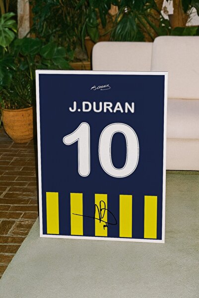 Base Concept Jhon Duran 10 Numara Forma İmzalı İllustrasyon Poster Tablo (Çer...