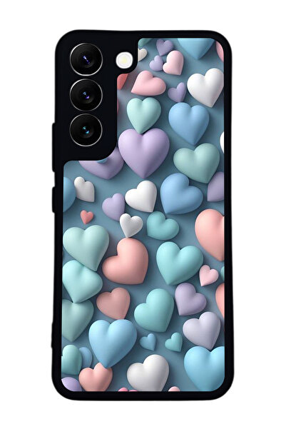 Aksel Kılıf متوافق مع هاتف سامسونج جالاكسي S22 مطبوع ، أسود غير لامع، سيليكون...