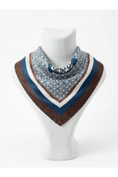 Vanelia Halka Desenli Fular Bandana - 50x50 cm