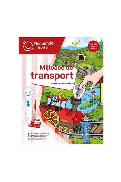 Raspundel Istetel Carte - Mijloace de transport, cu autocolante