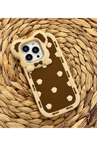 HYPERSOFT Iphone 14 Pro Max (6.7 inç) Uyumlu Bear Bisküvi Figürlü Yumuşak Ham...