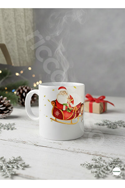 Riccorosso Yılbaşı Temalı Dekoratif Kupa Bardak - Seramik ve Baskılı