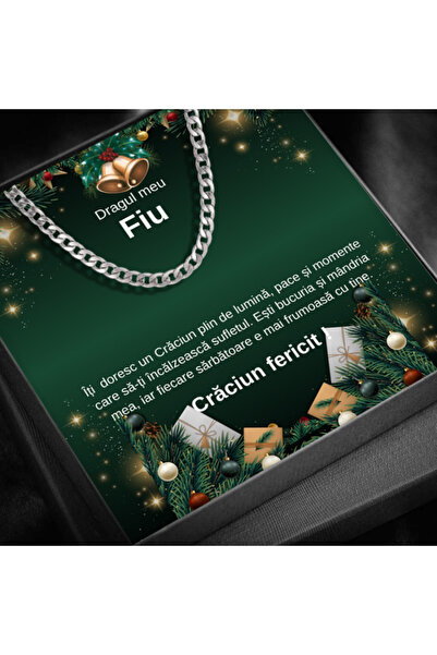 AVAMSI Set Cadou Craciun Fiu SS03G Colier Cuban Billionaire , Cutie Elegantă ...