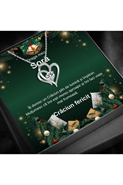 AVAMSI Sister Christmas Gift Set LD747S Necklace with Eternal Heart Pendant i...