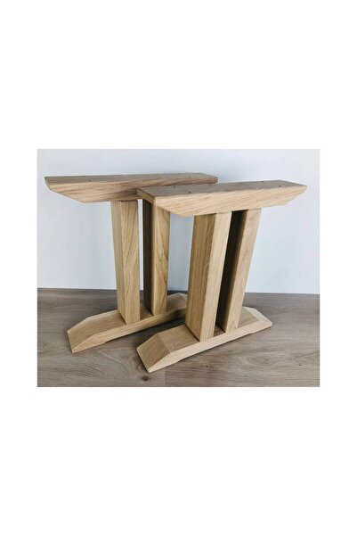Denla Modern Ahşap Masa Ayağı %100 Ahşap Masa Ayağı - 70x80cm
