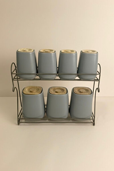 Generic Luxury ceramic storage container set with a stylish metal stand – perfect kitchen organization 🏡