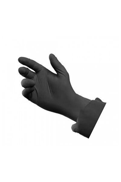 Label PPS nitrile gloves, disposable, 100 pcs/box - black - size M
