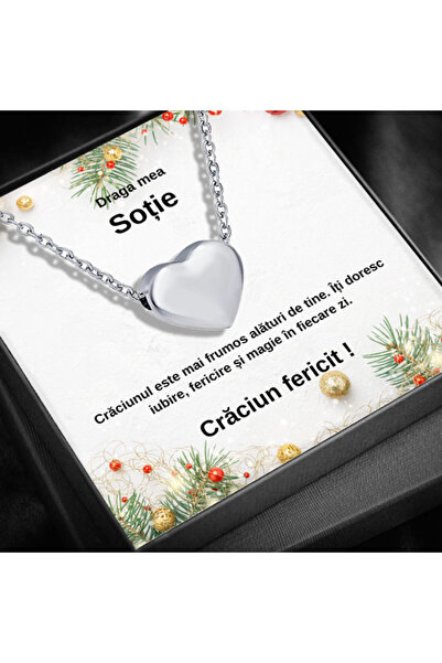 AVAMSI Christmas Gift Set for Wife Aurora Heart Pendant Necklace in Rhodium P...