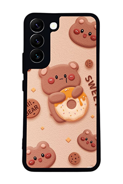 Aksel Kılıf متوافق مع هاتف سامسونج جالاكسي S22 مطبوع ، أسود غير لامع، سيليكون...