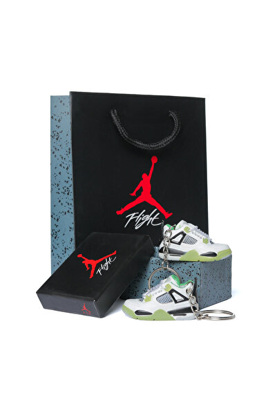 JORDAN 4 Retro Seafoam Keychain Set, Box and Bag