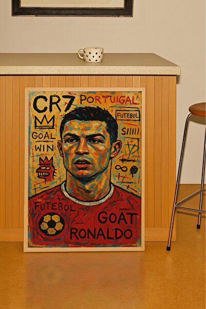 Base Concept Αφίσα με σχέδιο εικονογράφησης CR7 (με πλαίσιο)