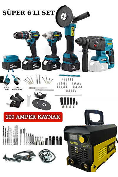 Saatistan 6'lı Kaynak Makinesi Taşlama Bijon Sökme ve Hiltli Vidalama Seti