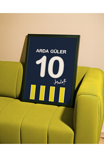 Base Concept Poster semnat Arda Güler, numărul 10, galben-albastru închis (în...