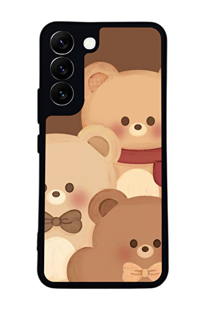 Aksel Kılıf متوافق مع هاتف سامسونج جالاكسي S22 مطبوع ، أسود غير لامع، سيليكون...