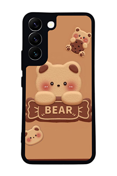 Aksel Kılıf متوافق مع هاتف سامسونج جالاكسي S22 مطبوع ، أسود غير لامع، سيليكون...