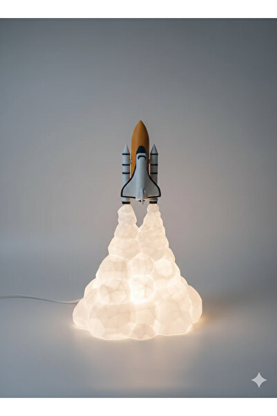 ZAVANSA Roket Tasarım LED Abajur – Uzay Temalı Çocuk Odası Masa ve Gece Lambası