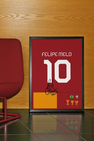 Base Concept Felipe Melo 10 Numara İmzalı Poster Tablo (Çerçeveli)