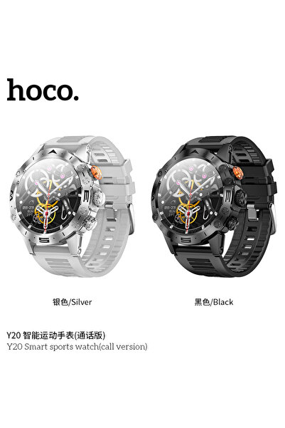 hoco. Hoco (Y20) - Ceas inteligent, 1.53", RAM 128KB, Funcție de apel, 300mAh, ARGINTIU