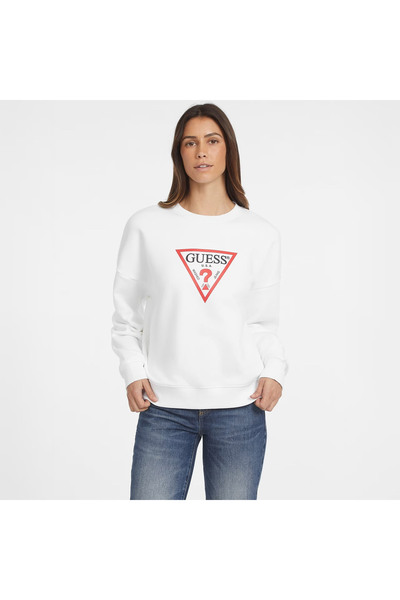 Guess Üçgen Logolu Oversized Iconic Sweatshirt W4YQ00KC811